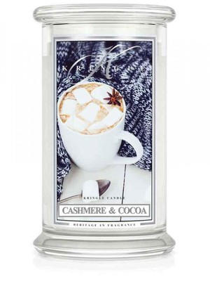 Cashmere & Cocoa - duży, klasyczny słoik z 2 knotami