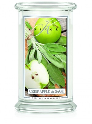 Crisp Apple and Sage - Duży, klasyczny słoik z 2 knotami