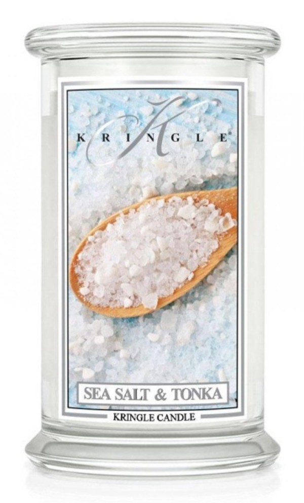 Sea Salt & Tonka Duży klasyczny słoik z 2 knotami