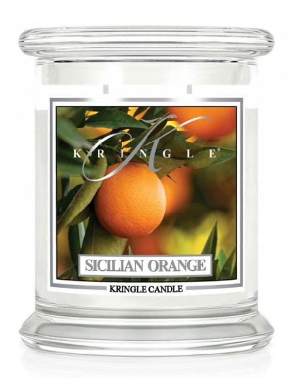Sicilian Orange Średni klasyczny słoik z 2 knotami