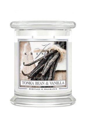 Tonka Bean & Vanilla - średni, klasyczny słoik z 2 knotami