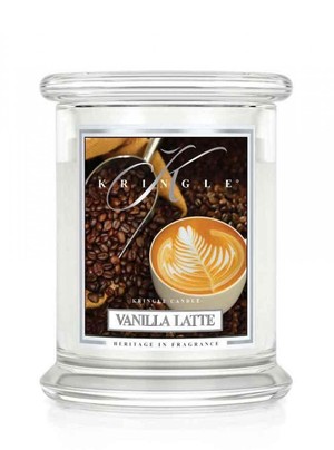 Vanilla Latte - średni, klasyczny słoik z 2 knotami