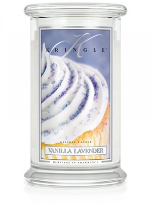 Vanilla Lavender - Duży, klasyczny słoik z 2 knotami