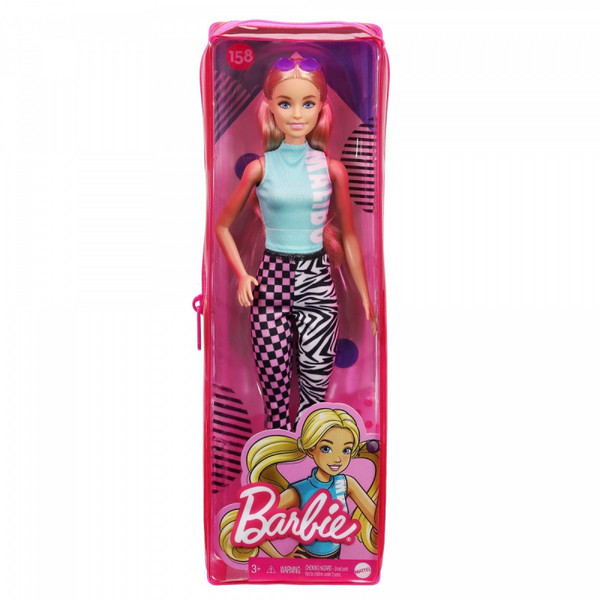 Lalka Barbie Fashionistas Blond kucyki, niebieski top