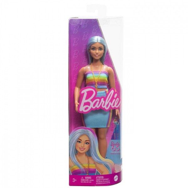 Lalka Barbie Fashionistas długie niebieskie włosy HRH16