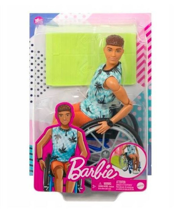 Lalka Ken na wózku inwalidzkim Barbie Fashionistas