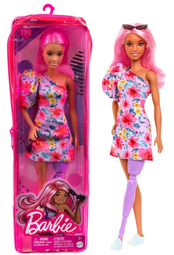 Lalka Barbie Fashionistas Proteza nogi