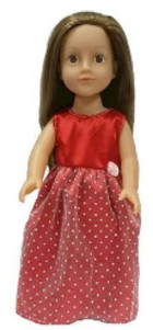 Lalka w czerwonej sukni