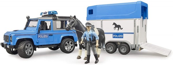 Land Rover Defender Policja z przyczepą dla konia
