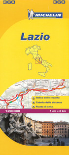 Lazio Road Map / Lazio Mapa samochodowa Skala: 1:200 000