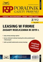 Leasing w firmie - zasady rozliczania w 2019 r. - pdf Poradnik Gazety Prawnej 2/2019
