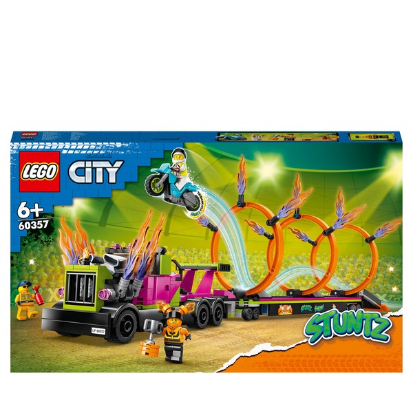 LEGO City Stuntz Wyzwanie kaskaderskie - ciężarówka i ogniste obręcze 60357