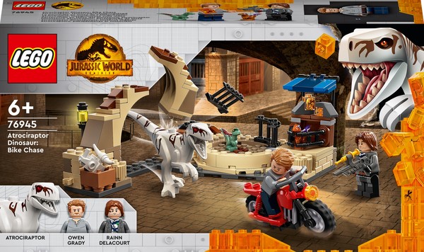 LEGO Jurrasic World Atrociraptor: pościg na motocyklu 76945
