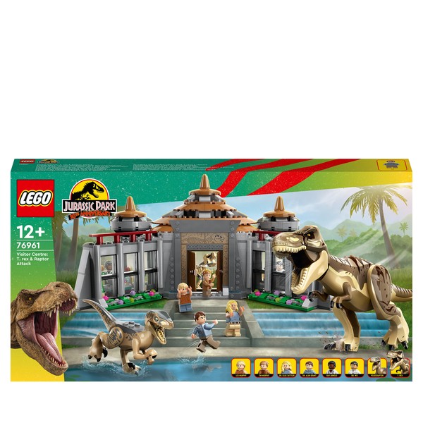 LEGO Jurassic World Centrum dla odwiedzających: atak tyranozaura i raptora 76961
