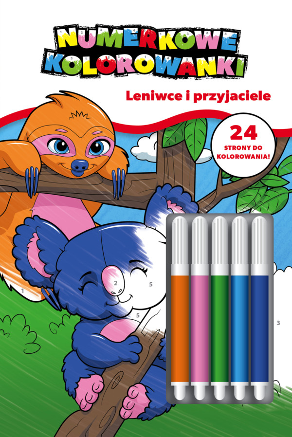 Koala Numerkowe kolorowanki Leniwce i przyjaciele