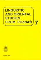 Linguistic and oriental Studies from Poznań vol. 7