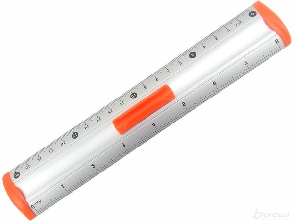 Linijka 20cm aluminiowa pomarańczowa TETIS