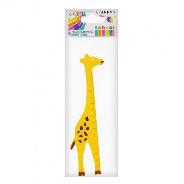 Linijka plastikowa 15 cm Żyrafa