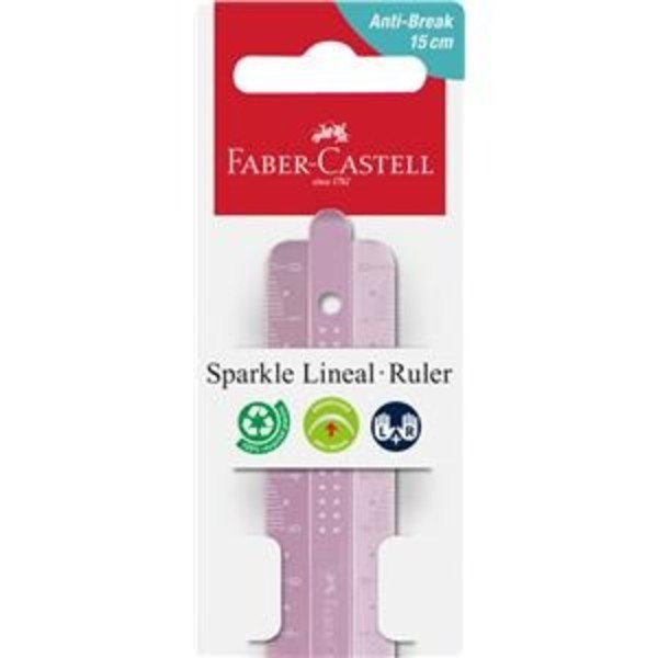 Linijka sparkle faber-castell 15 cm 1szt.mix