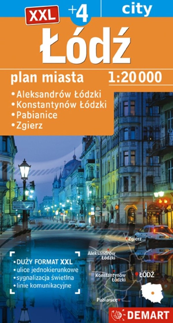 Łódź mapa samochodowa Skala 1:20 000