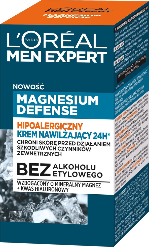 Men Expert Magnesium Defense Hipoalergiczny krem nawilżający