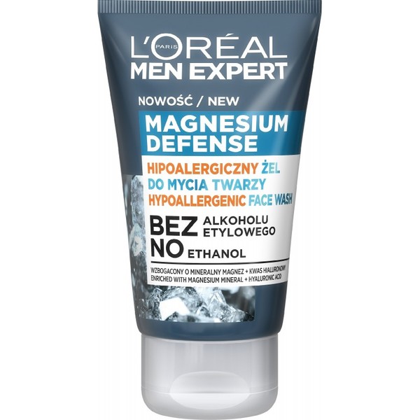 Men Expert Magnesium Defense Hipoalergiczny żel do mycia twarzy