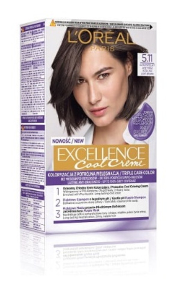 Excellence Cool 5.11 Ultrapopielty Jasny Brąz Farba do włosów