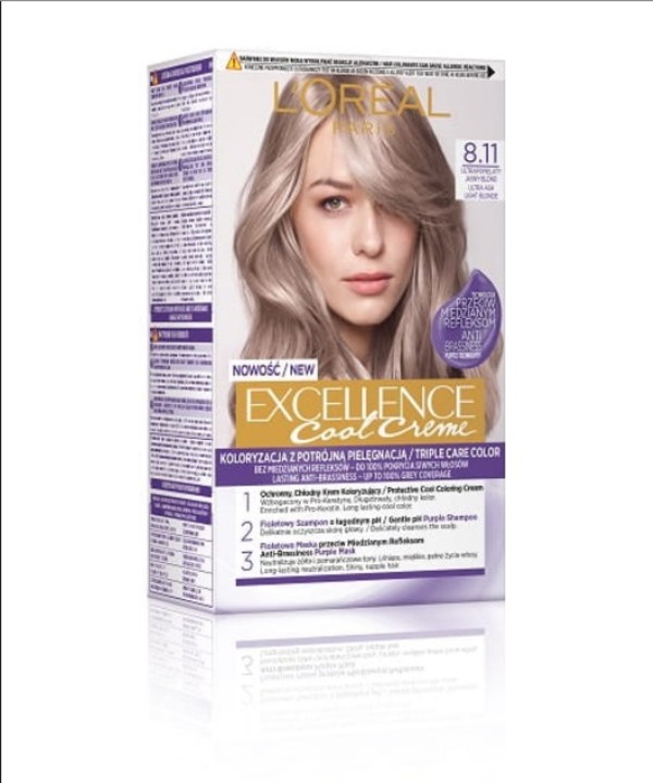 Excellence Cool 8.11 Ultrapopielaty Jasny Blond Farba do włosów