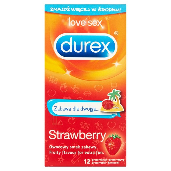 Love Sex Strawberry Emoji Prezerwatywy