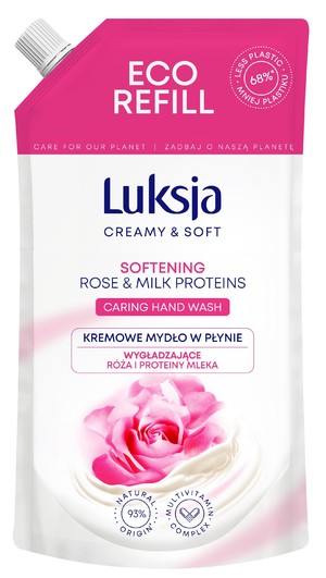 Róża & Proteiny Mleka Wygładzające Kremowe Mydło w płynie - zapas