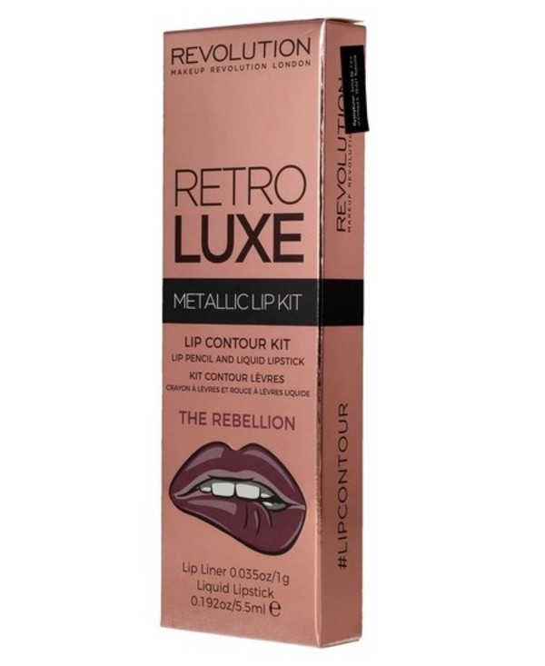 Retro Luxe Metallic Lip Kit The Rebellion Zestaw do ust konturówka + błyszczyk