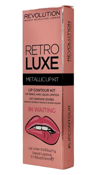 Retro Luxe Metallic Lip Kit In Waiting Zestaw do ust konturówka + błyszczyk