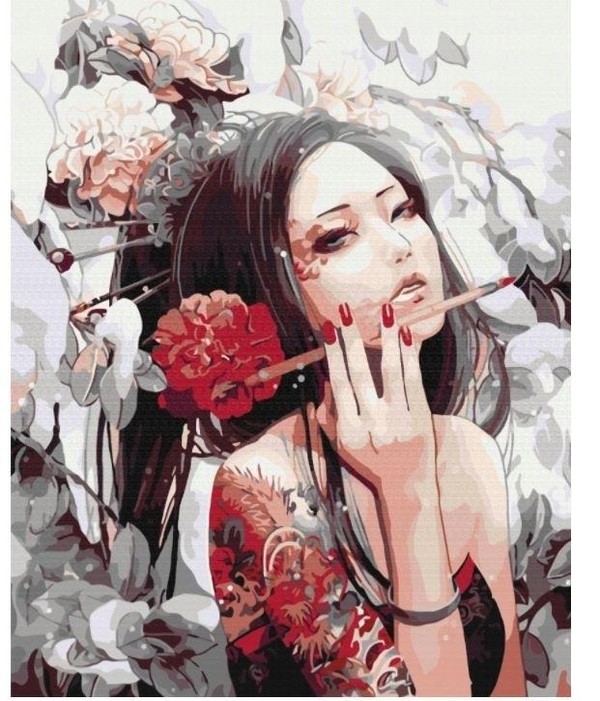Malowanie po numerach Dziewczyna z tatuażem