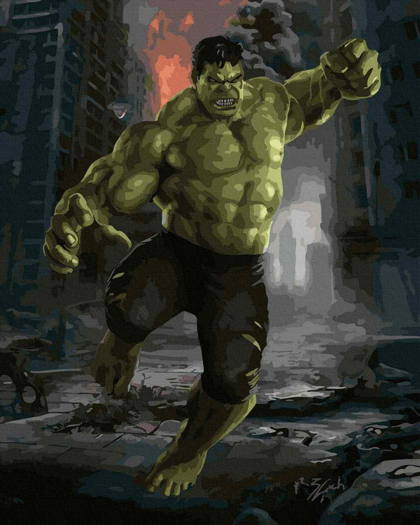 Malowanie po numerach Hulk