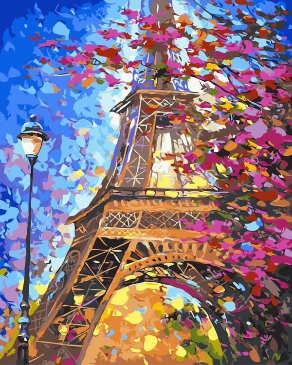 Malowanie po numerach Paryski krajobraz