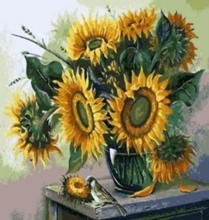 Malowanie po numerach Słoneczniki 40 x 50
