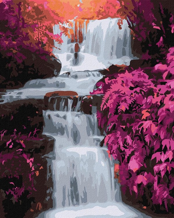 Malowanie po numerach - Wodospad 40 x 50 cm