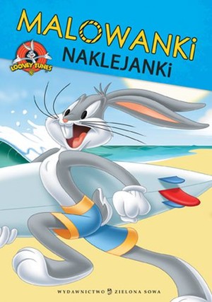 Malowanki naklejanki Królik Bugs na plaży