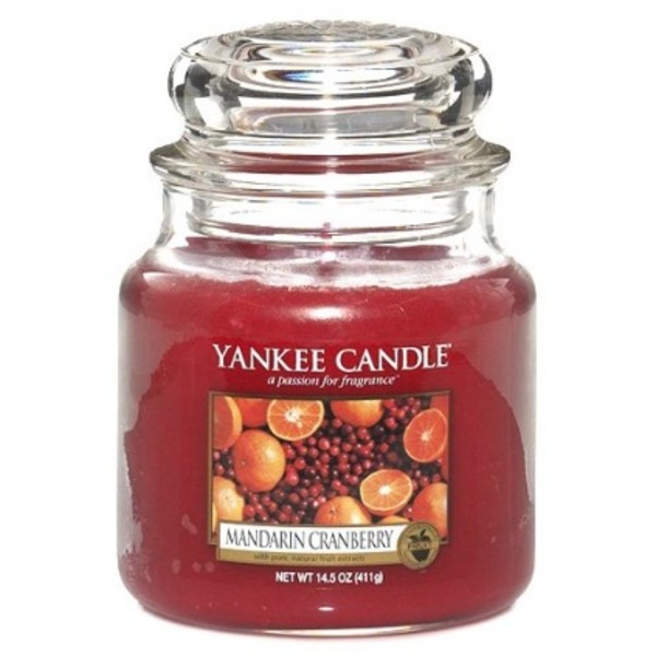 Mandarin Cranberry Średnia świeca zapachowa w słoiku