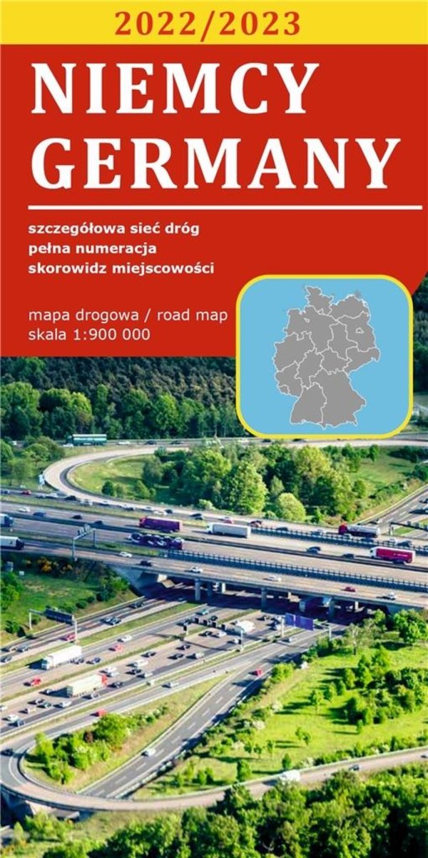 Mapa drogowa Niemcy 1:900 000