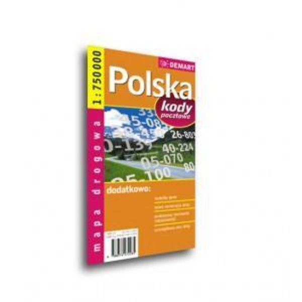 Mapa drogowa. Polska (kody pocztowe) Skala 1:750 000