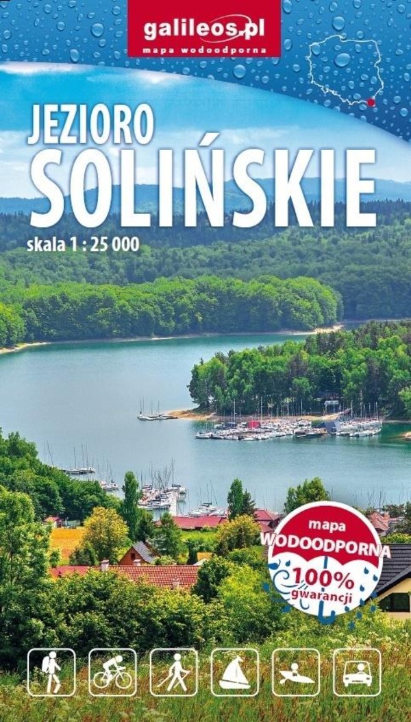 Jezioro Solińskie Mapa turystyczna Skala 1:25 000