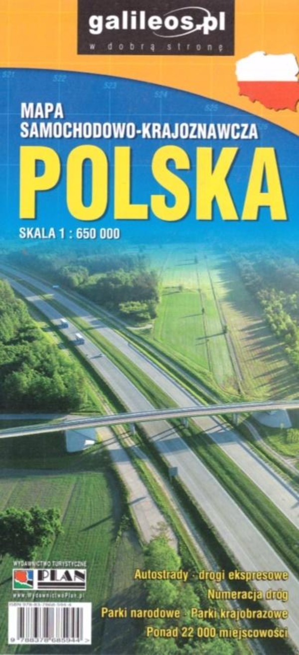 Polska Mapa samochodowo-krajoznawcza Skala: 1:650 000