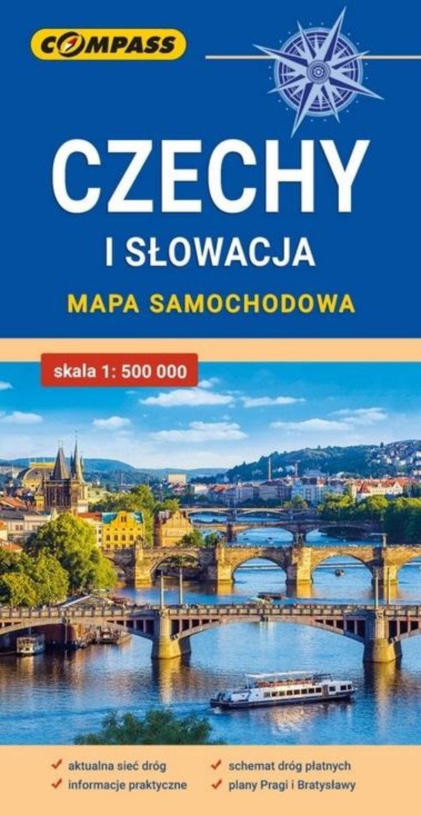 Czechy i Słowacja Mapa samochodowa Skala: 1:500 000