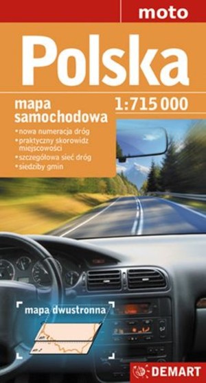 Mapa samochodowa. Polska Skala 1:715 000 (mapa dwustronna)