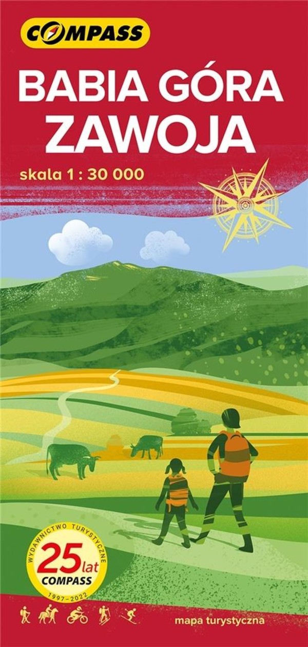 Babia Góra, Zawoja Mapa turystyczna Skala: 1:30 000