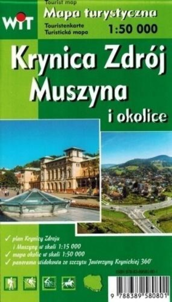 Krynica Zdrój, Muszyna i okolice Mapa turystyczna