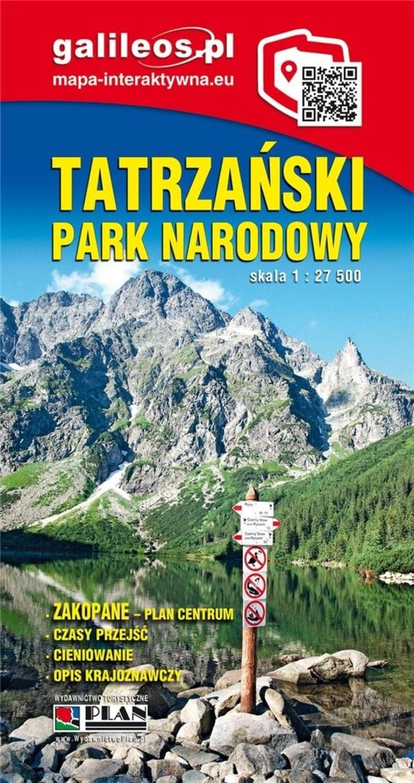 Mapa turystyczna Tatrzański Park Narodowy 1:27 000