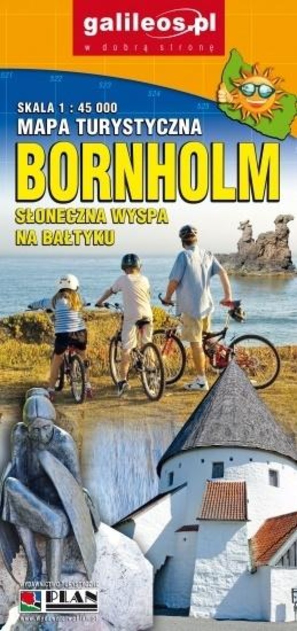 Bornholm Mapa turystyczna Skala 1:45 000