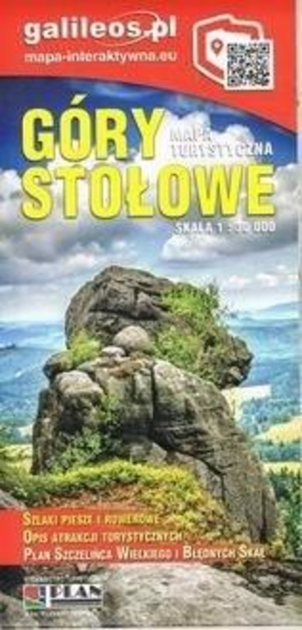 Mapa turystyczna Góry Stołowe 1:30 000
